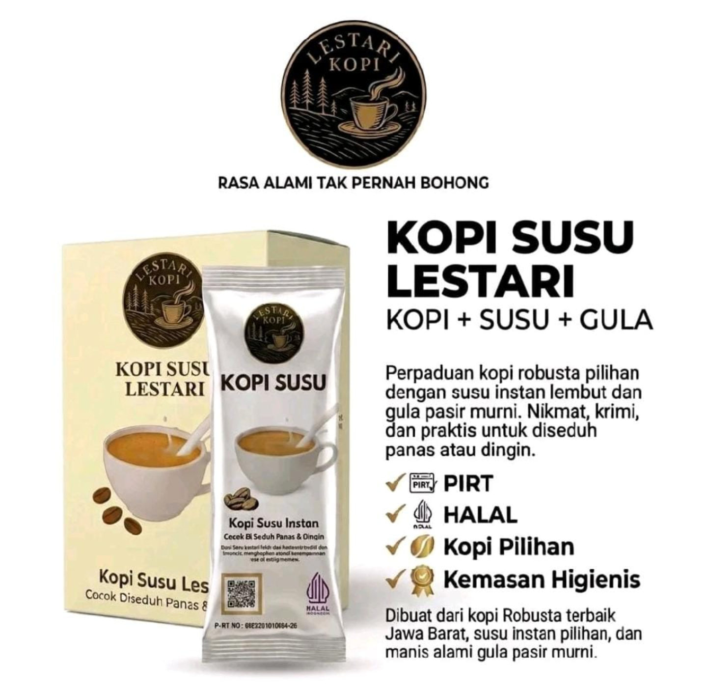 Kopi Susu Lestari instan dari Bogor, Jawa Barat